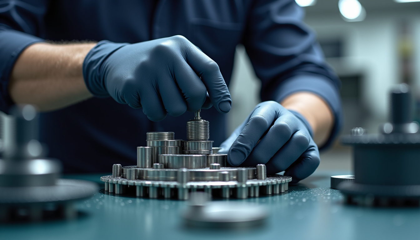 Mécanicien effectuant un test de jeu sur les rotules et biellettes d