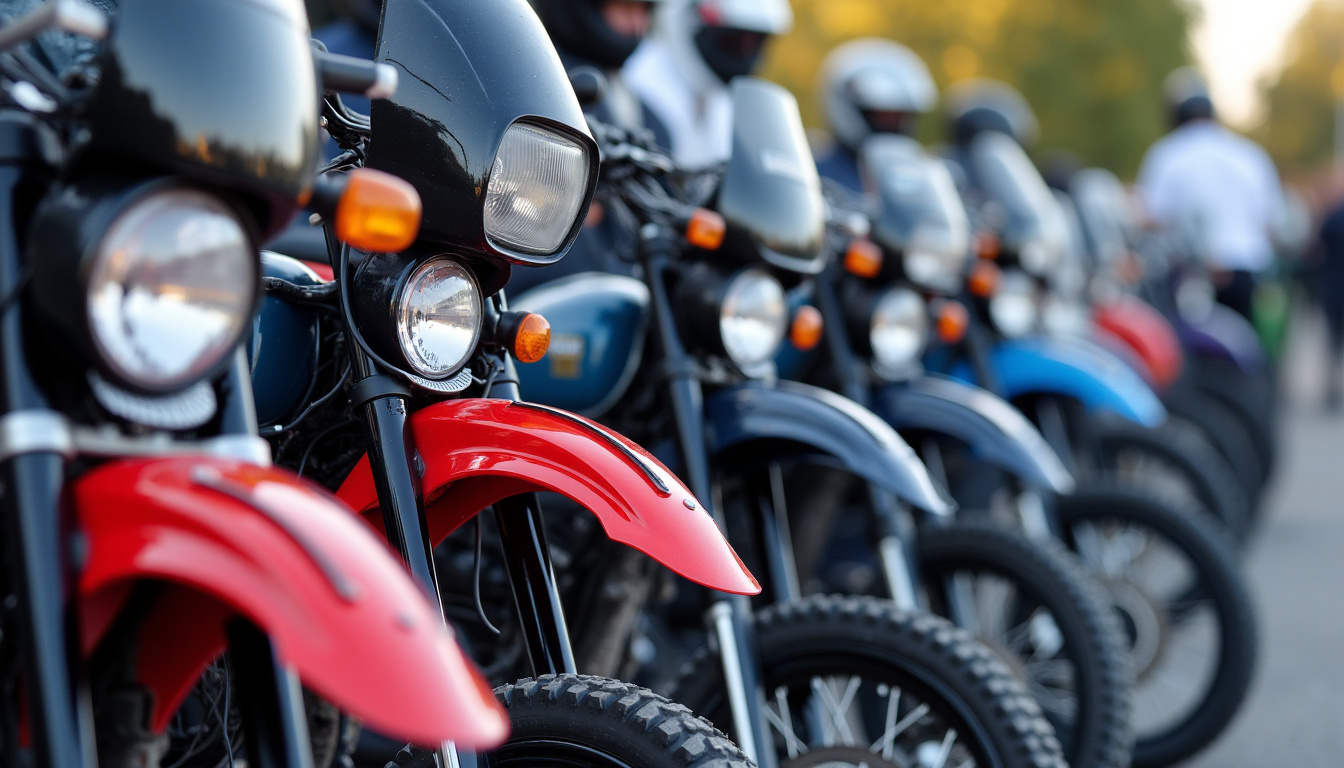 Motards rassemblés lors de la Montée Classique de Loches en 2026