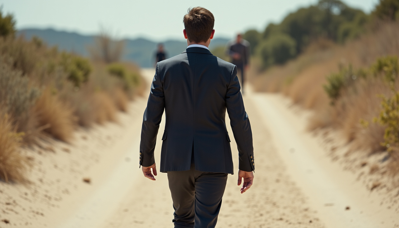 Scène mythique de Tom Cruise marchant le long de la piste d