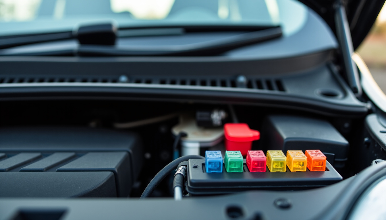 Boîte à fusibles sous le capot moteur d