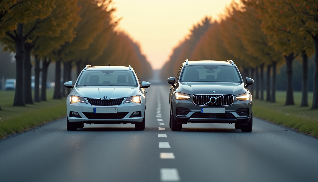 Comparaison visuelle entre une voiture de particulier sur Turo et un véhicule d