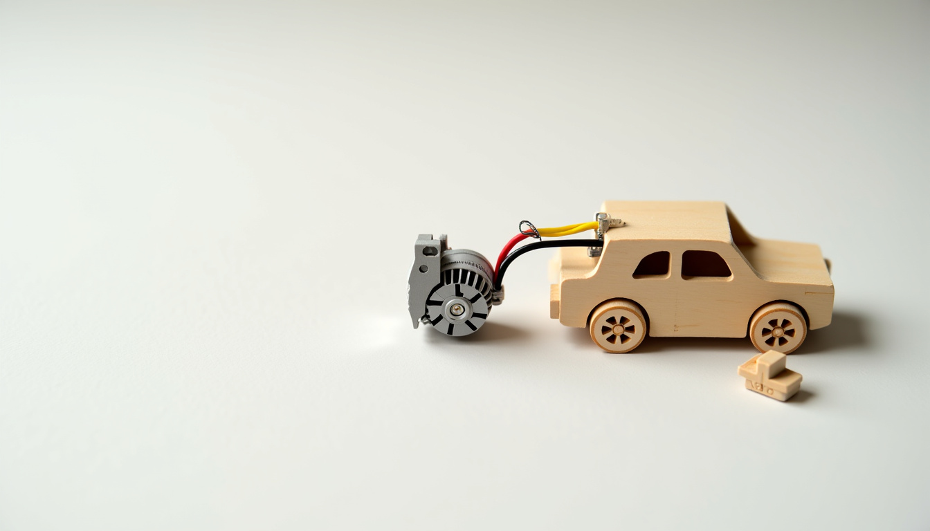 Schéma de branchement d’un alternateur automobile montrant les connexions B+, D+ et la masse