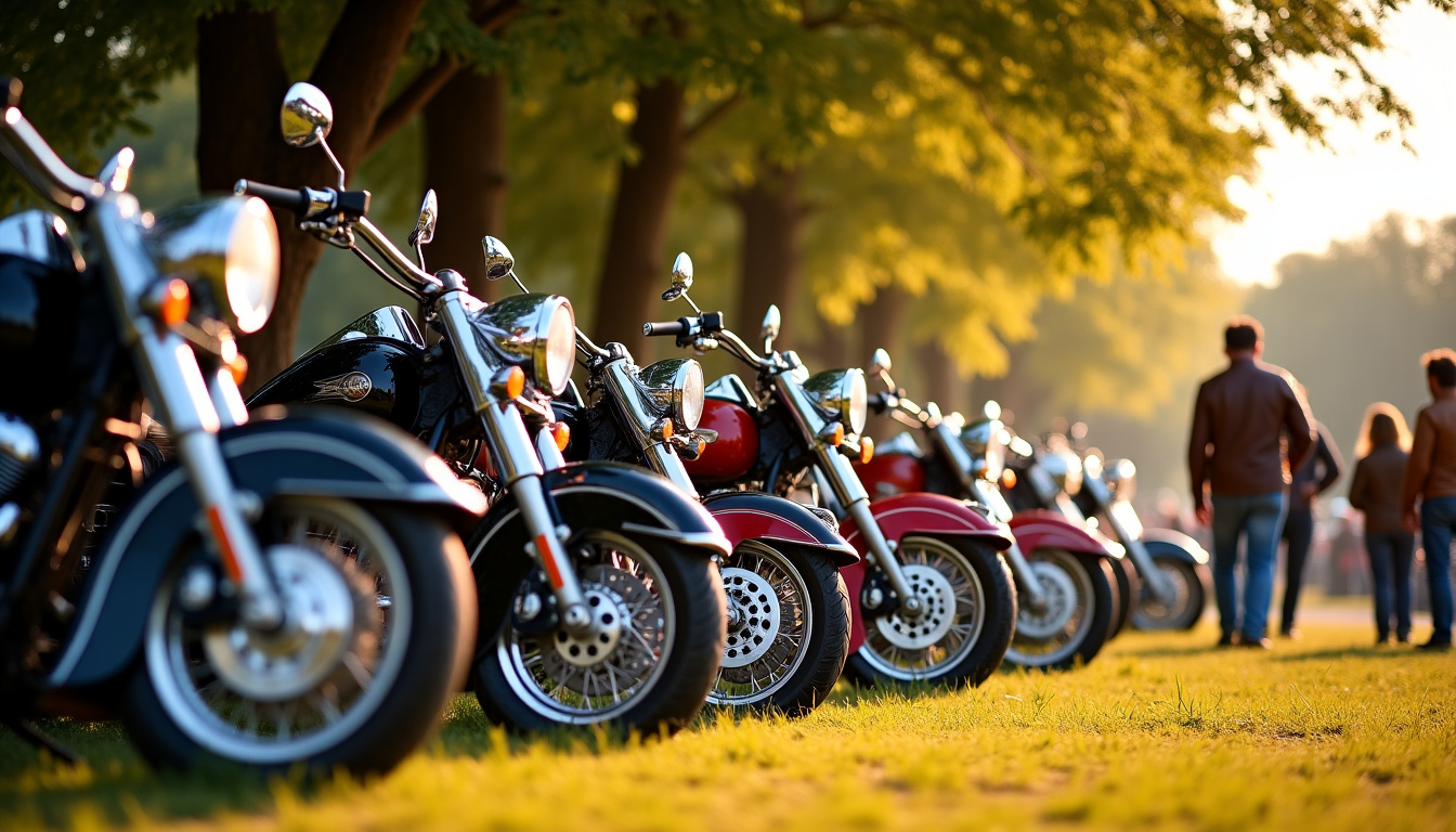 Festival de Luynes à l’Assaut de l’Amérique avec des motos américaines exposées